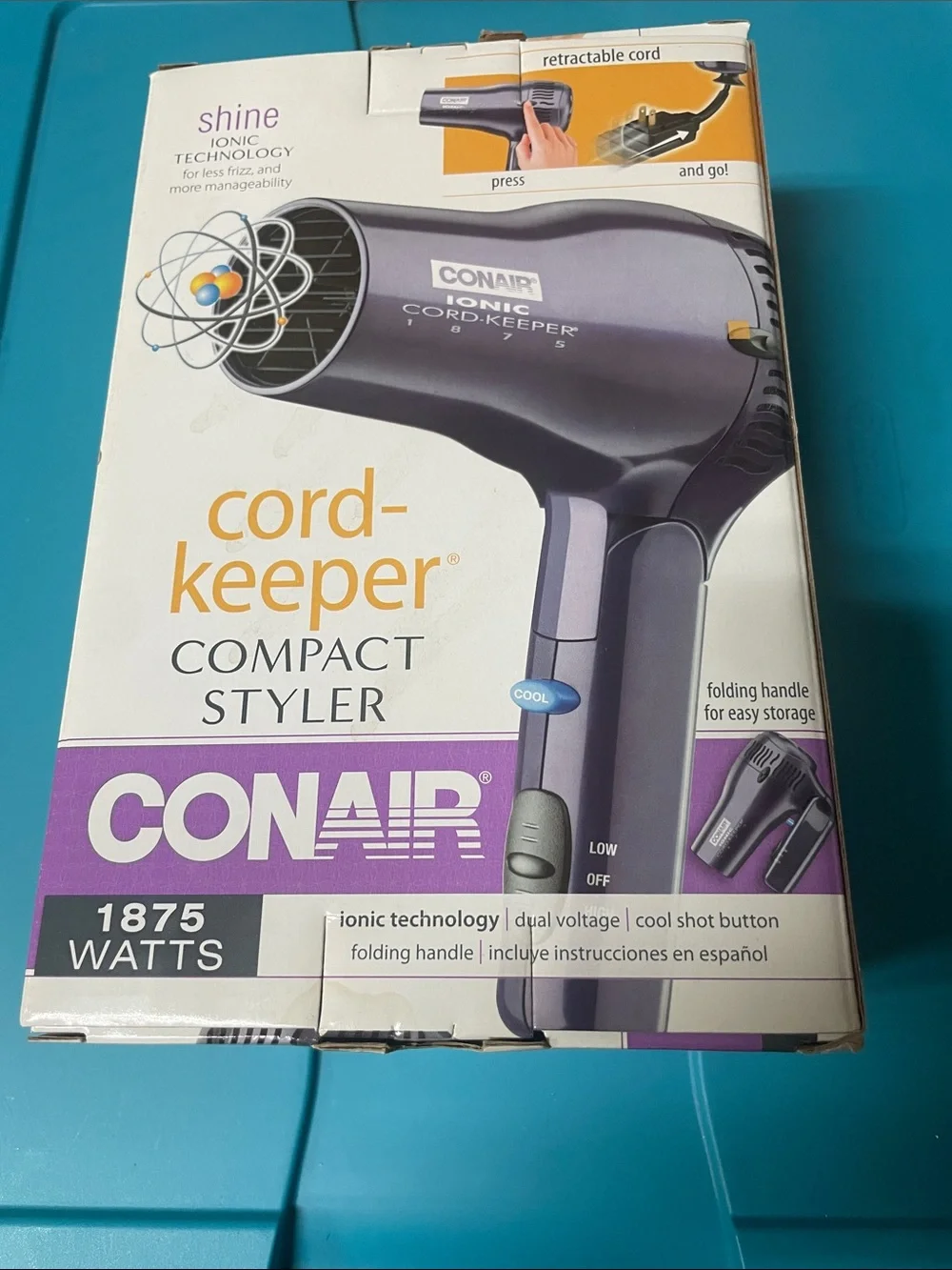 Conair Cord-Keeper Compact Styler Hair Dryer in Purple